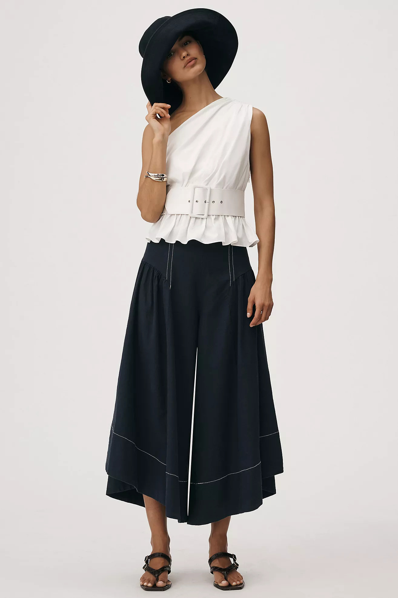 By Anthropologie Linen Extended Waist Pants | Anthropologie (US)