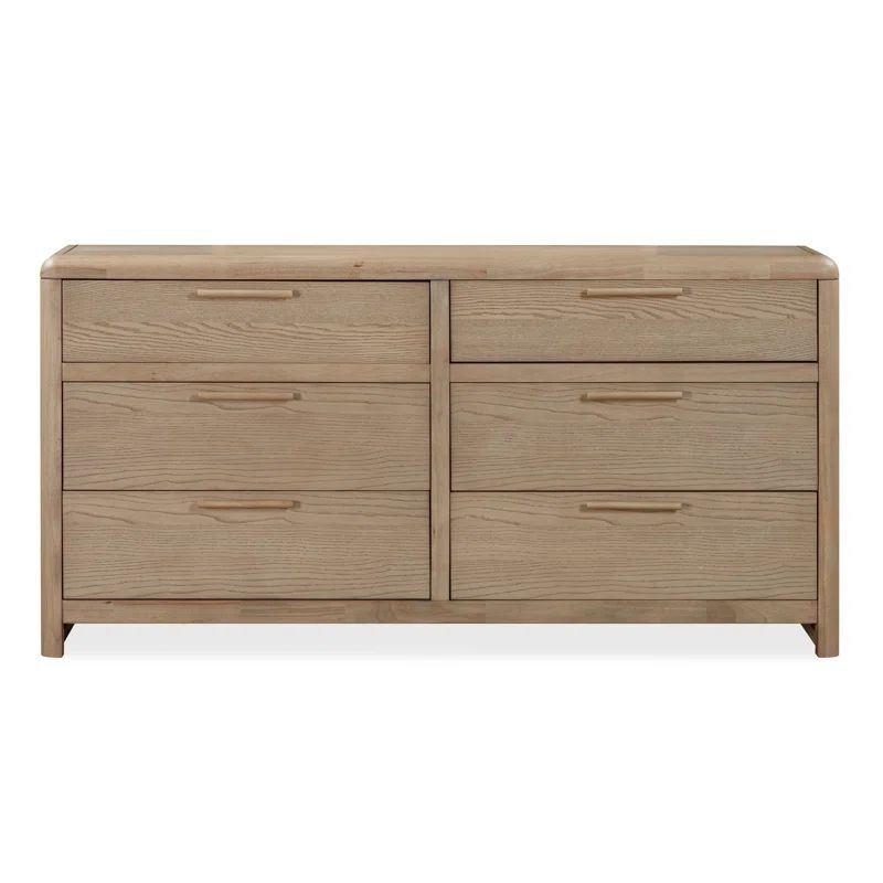 Six Drawer Ash Wood Dresser In Ginger | Wayfair North America