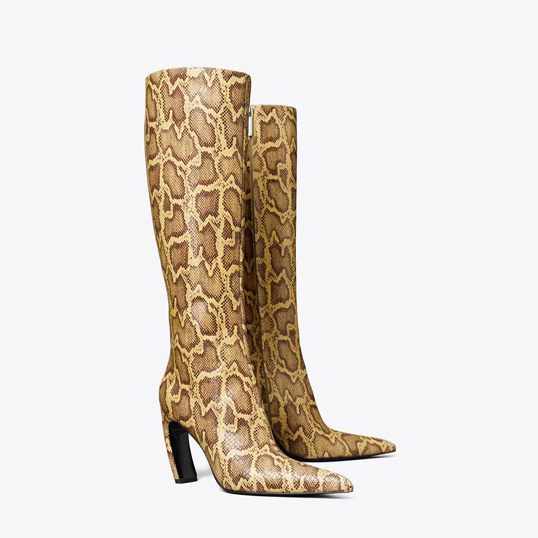 Tory Burch Tall Snake-Embossed Leather Boot | Tory Burch (US)