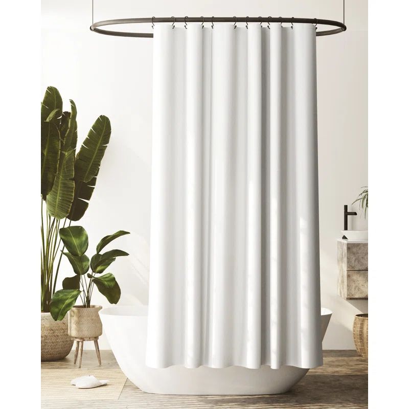 Jarmon Solid Color Recycled Cotton Shower Curtain Liner | Wayfair North America