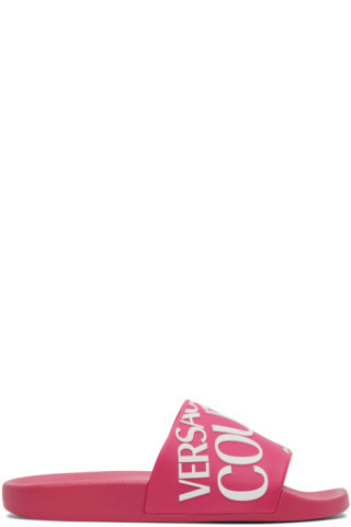 Pink Logo Sandals | SSENSE