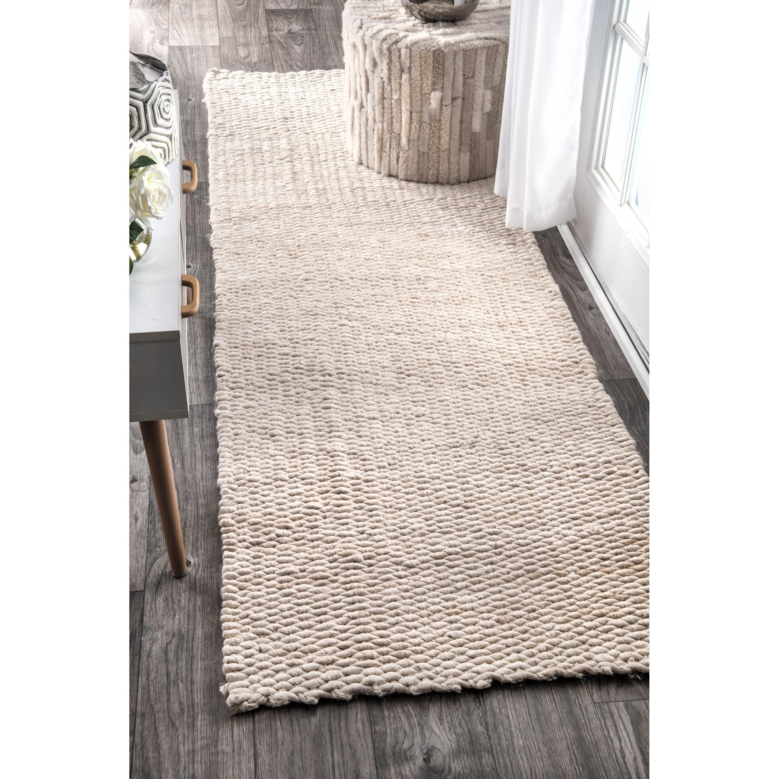 nuLOOM Hailey Hand Woven Jute Runner Rug, 2' 6" x 8', Off-white | Amazon (US)
