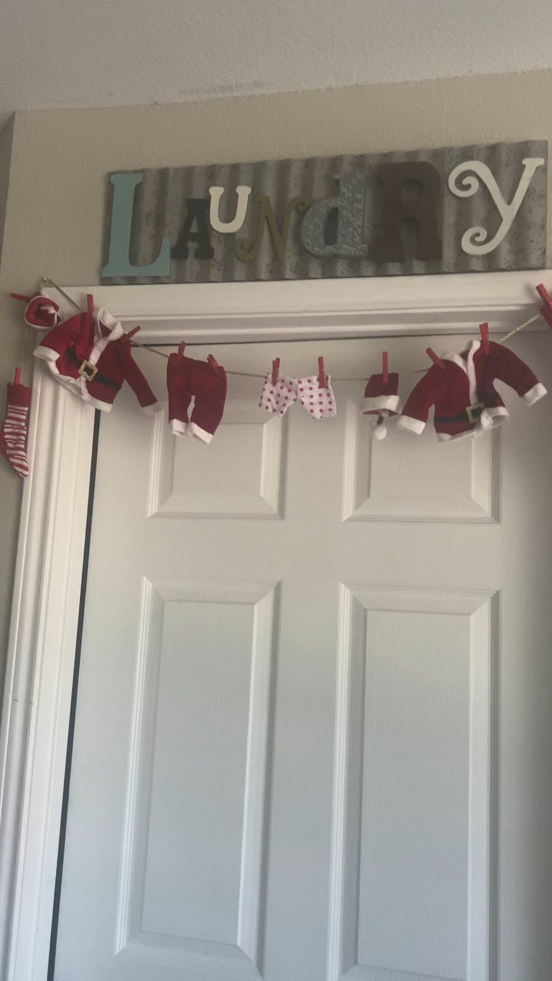 I love my cute little Santa laundry line garland! 
#holidaydecor 
#santa 
#christmasdecorations
#christmassale


#LTKSeasonal #LTKHoliday #LTKsalealert