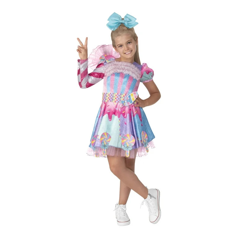 Girls Officially Licensed Nickelodeon Jojo Siwa Cupcake Halloween Dress Costume Mm Multi- Colored... | Walmart (US)