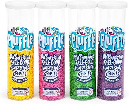 Educational Insights Playfoam Pluffle 4 Pack Purple, Green, Pink & Yellow, Sensory Toy, Easter Ba... | Amazon (US)