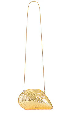 SIMKHAI Bridget Oyster Shell Clutch in Gold from Revolve.com | Revolve Clothing (Global)