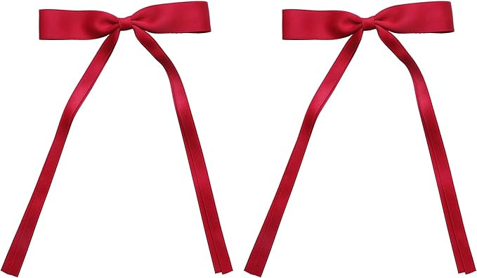 Ruwado 2 Pcs Bow Hair Clips Large Ribbon Satin Vintage Bowknot Hair Accessories for Women Girls H... | Amazon (CA)