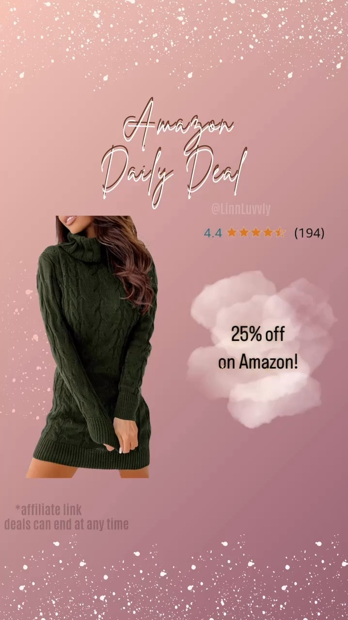 Langwyqu Womens Cable Knit Sweater Dress 

#LTKSaleAlert #LTKSeasonal #LTKFindsUnder100