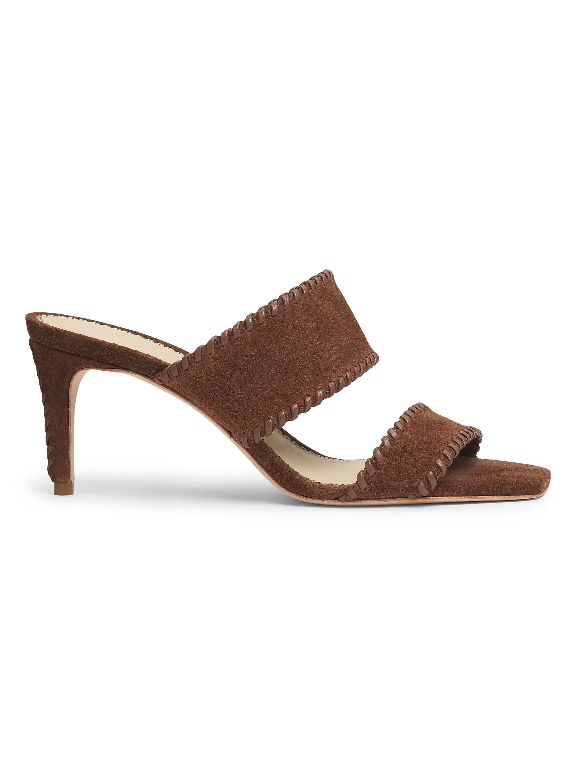Cinq à Sept Sutton 70MM Suede Whipstitch Sandals | Saks Fifth Avenue | Saks Fifth Avenue