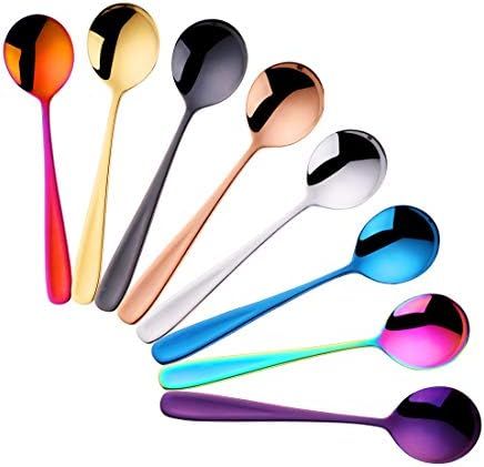 7-inch Stainless Steel Table Spoons Soup Spoons Bouillon Spoons, 8 Pieces (table spoon) | Amazon (US)