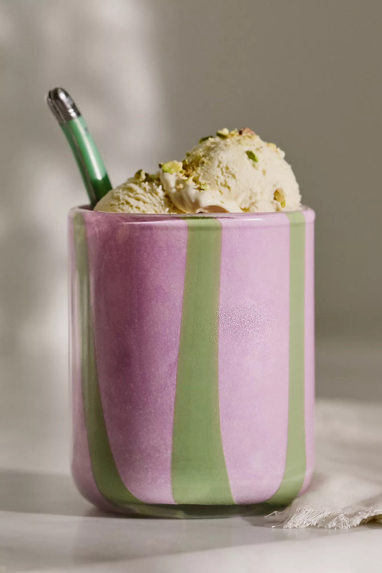 The Ribbon Stripe Juice Glass | Anthropologie (US)