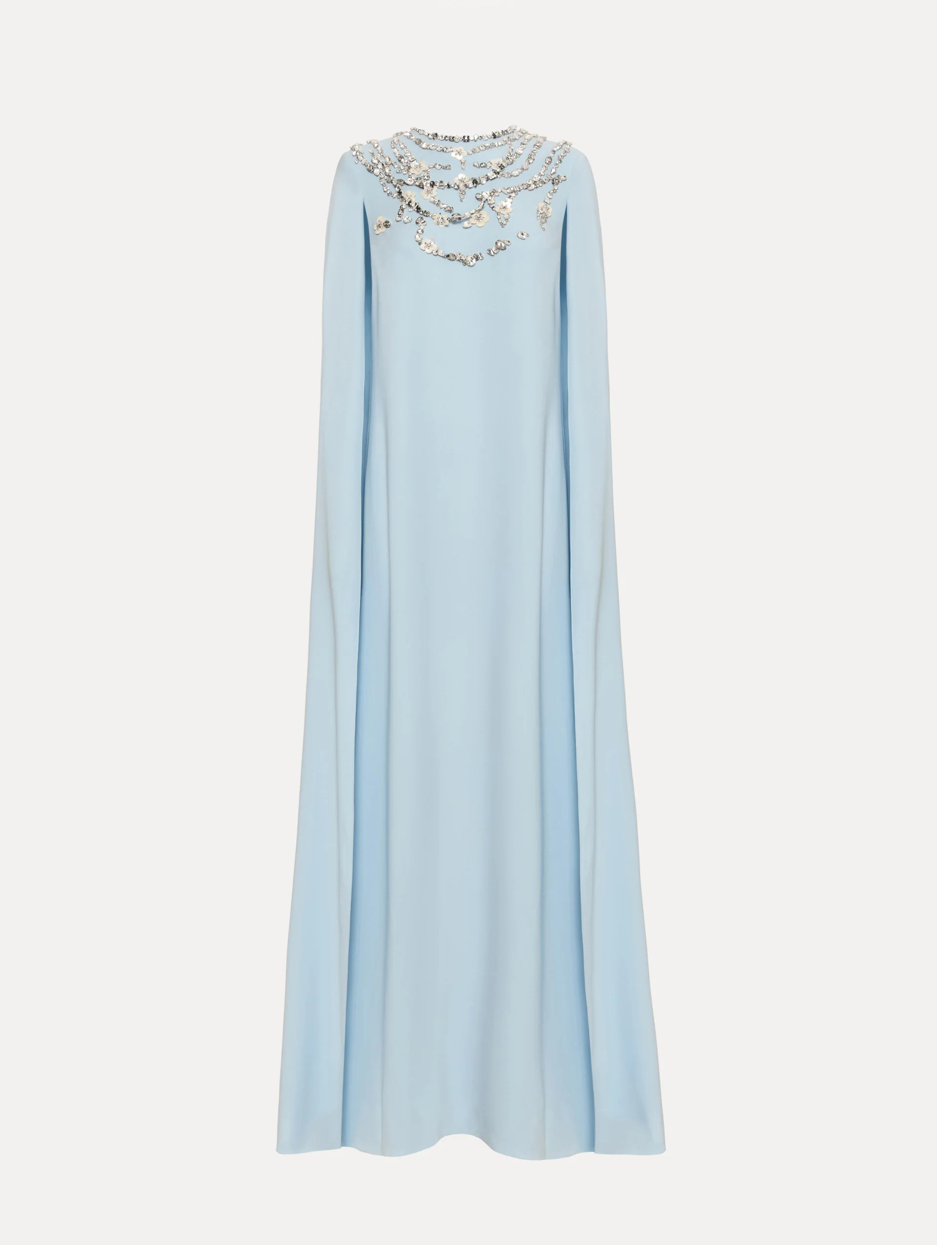 Crystal Necklace Embroidered Caftan | Oscar de la Renta