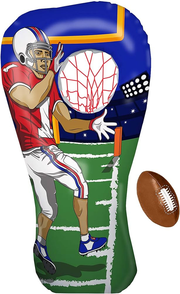 Island Genius Inflatable Football Toss Target Party Game, Sports Toys Gear and Gifts for Kids Boy... | Amazon (US)