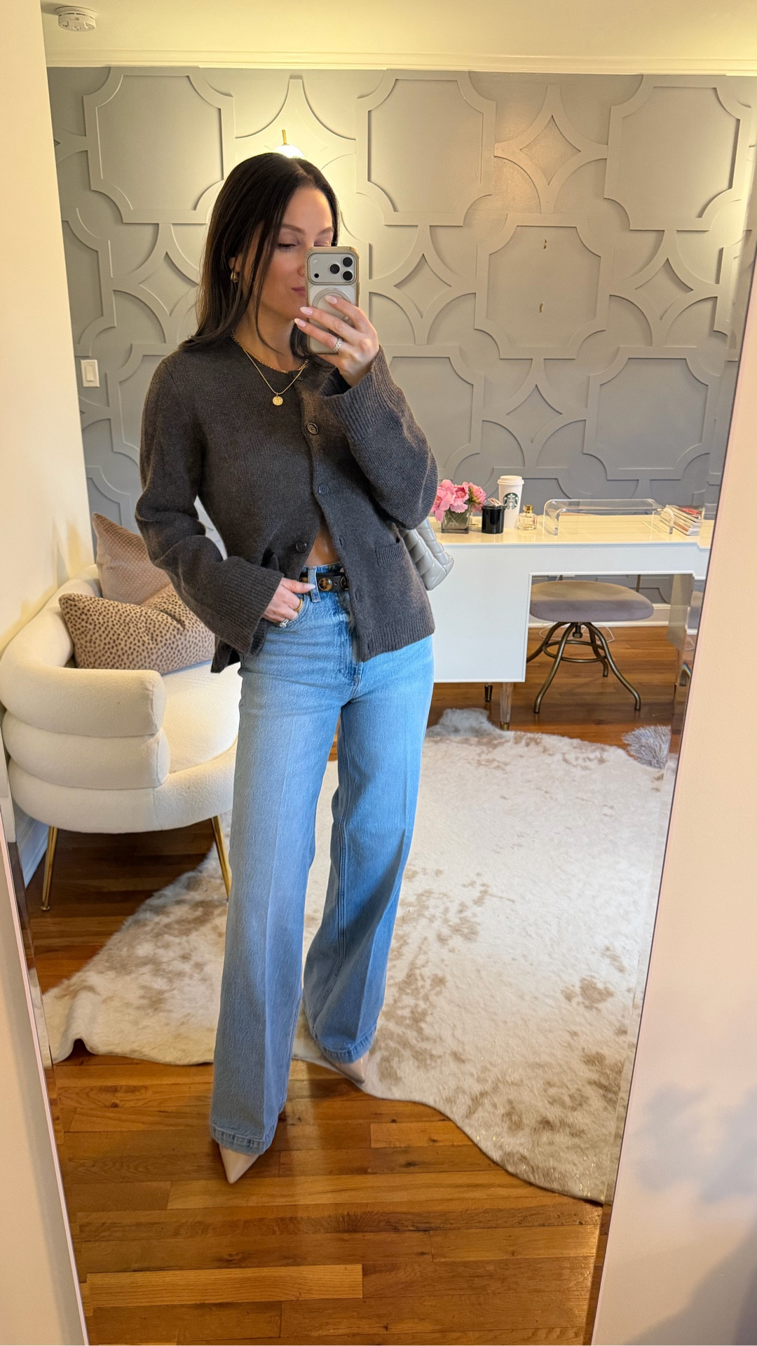 Transitional spring outfit!
Jeans: sized down one
Cardigan: true to size 

#LTKootd #LTKOver40 #LTKSeasonal