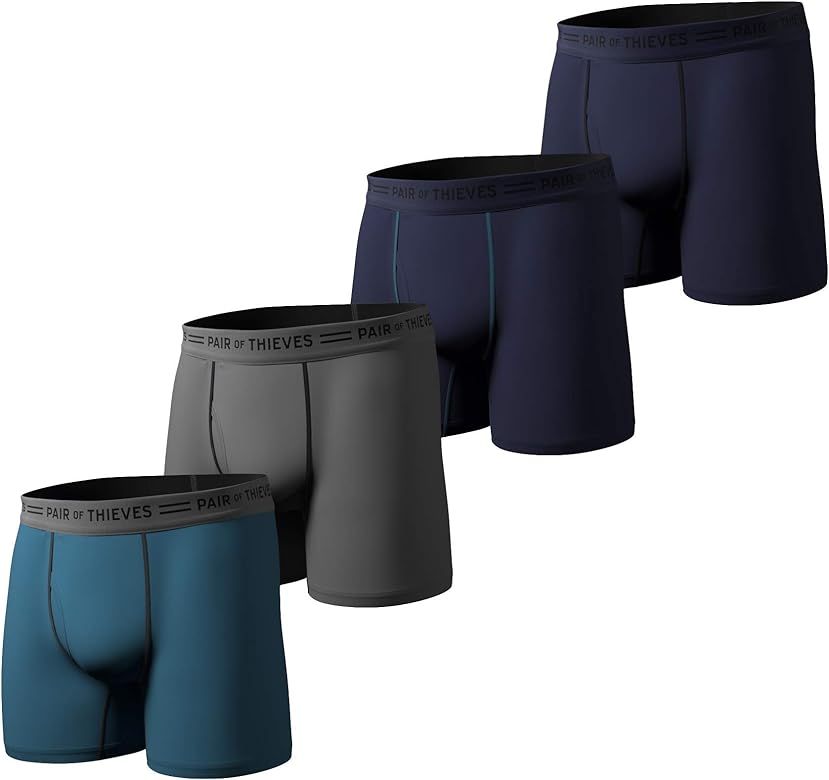 Pair of Thieves Men's 4 Pack Boxer Briefs - Everyday Kit Multipack Underwear | Amazon (US)