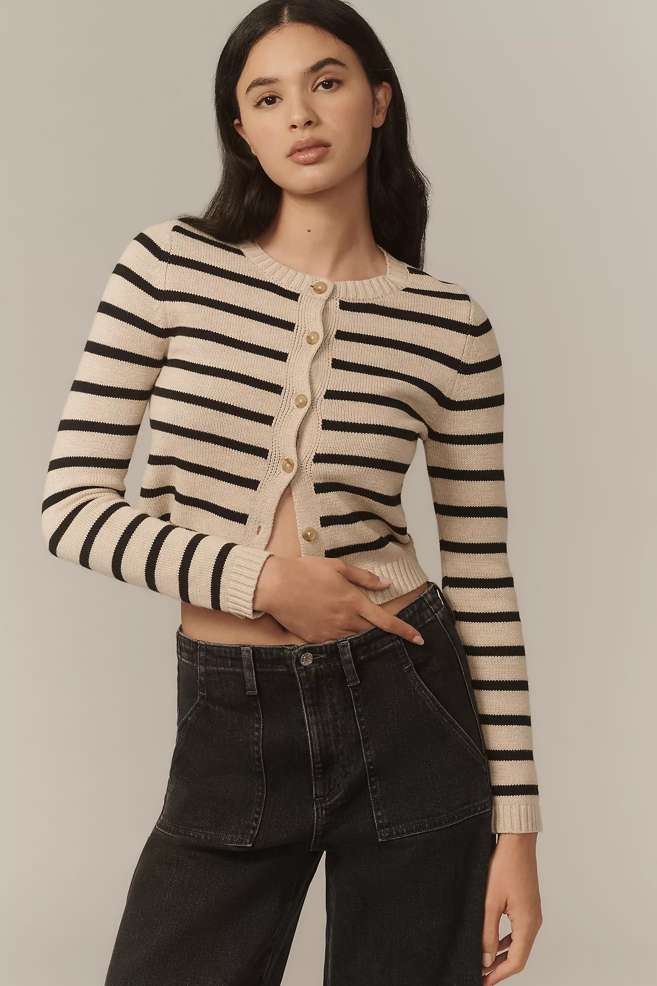 Le Jean Utility Soft Barrel Mid-Rise Jeans | Anthropologie (US)