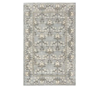 Kennedy Persian-Style Hand Tufted Wool Rug - Blue Multi | Pottery Barn (US)