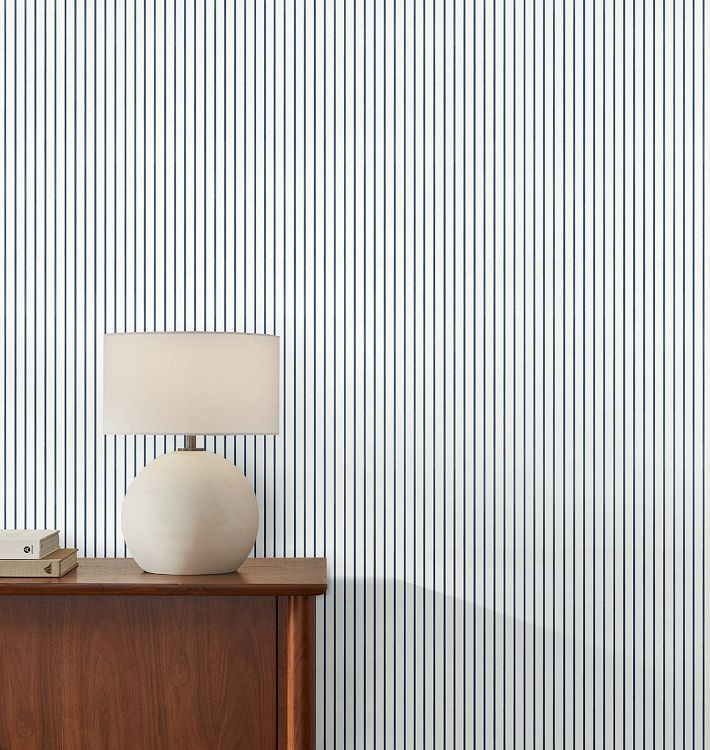 Oliver Heather Simple Stripe Wallpaper | Rejuvenation