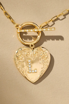 Monogram Heart Toggle Necklace | Anthropologie (US)