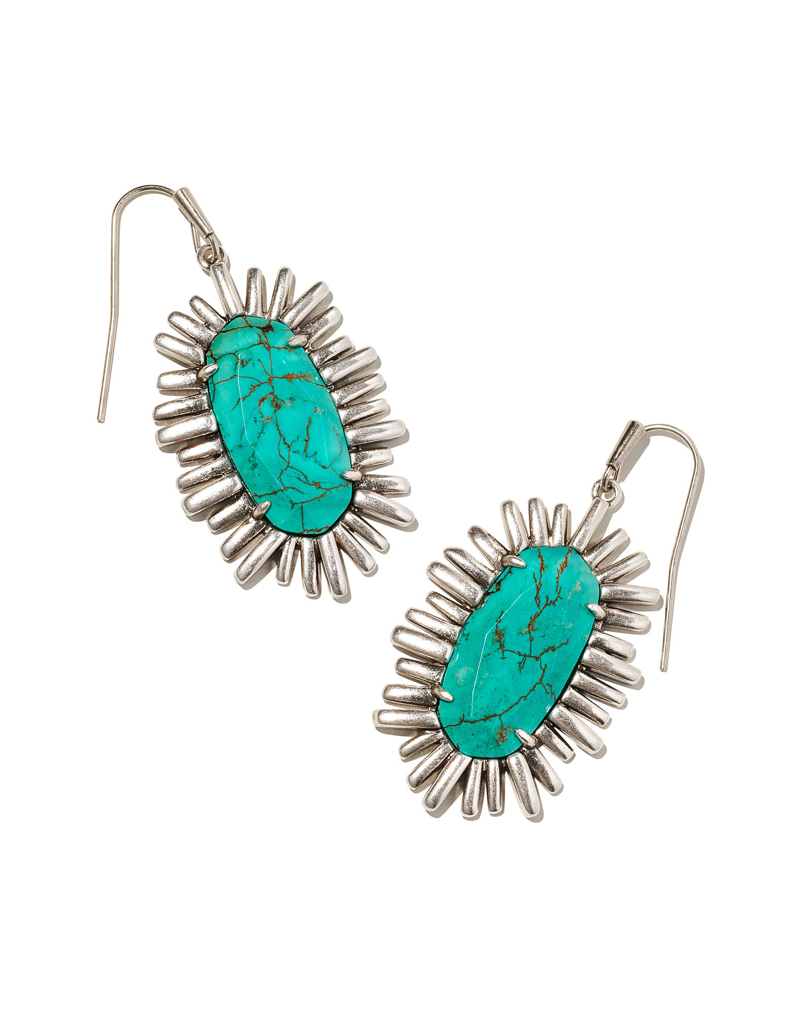 Mariah Vintage Silver Drop Earrings in Variegated Turquoise Magnesite | Kendra Scott