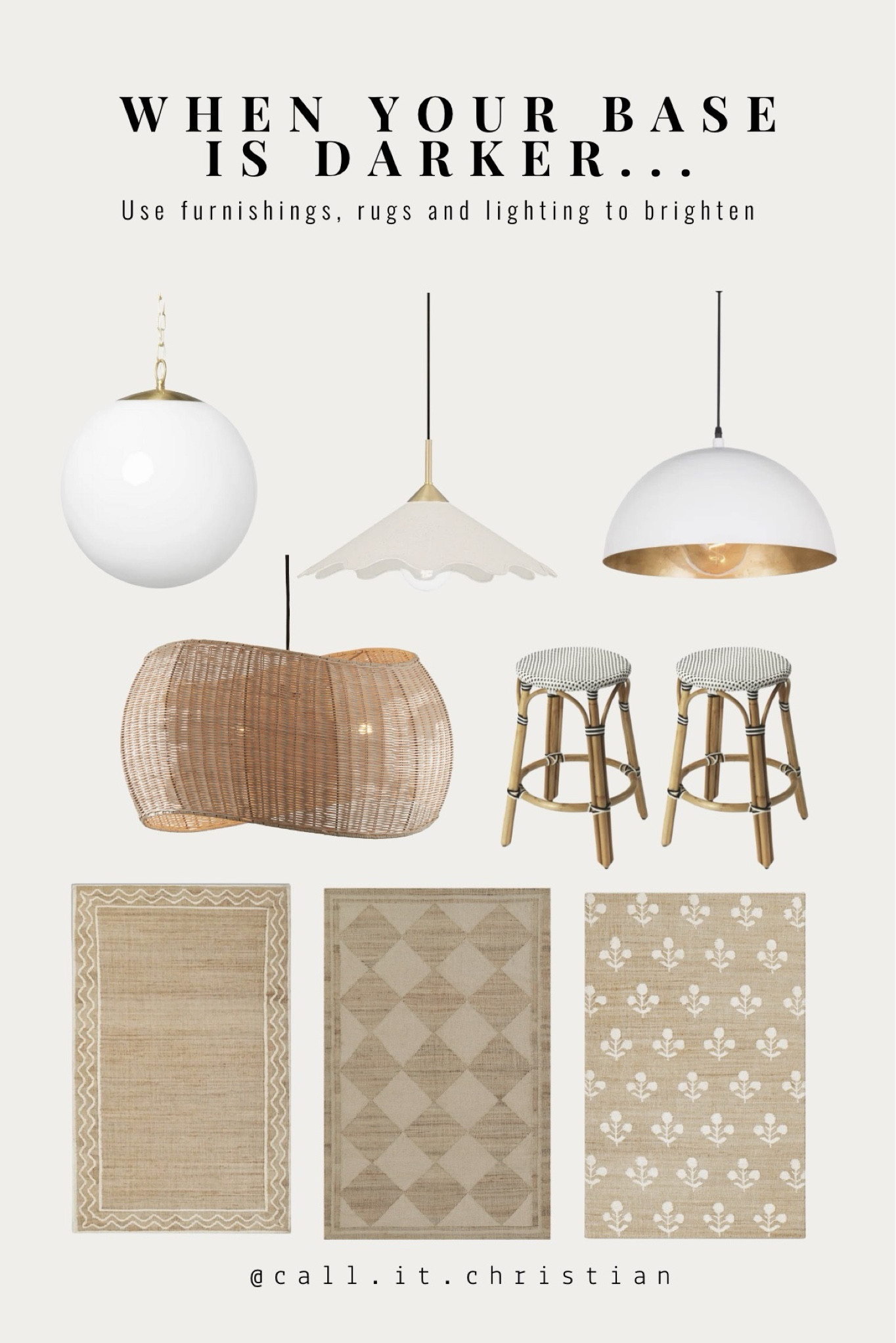 Helped my friend with her home today and she has dark cabinets and dark floors, so I helped her bring in some light through rugs, furniture, and lighting. Think of the big things versus the small things when you’re styling.

Less clutter, more impact !

Simplicity, warm, minimalism, modern home.



#LTKHome