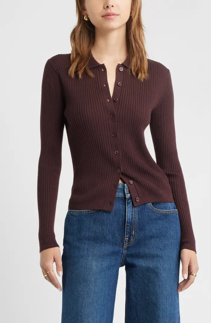 Collared Merino Wool Cardigan | Nordstrom