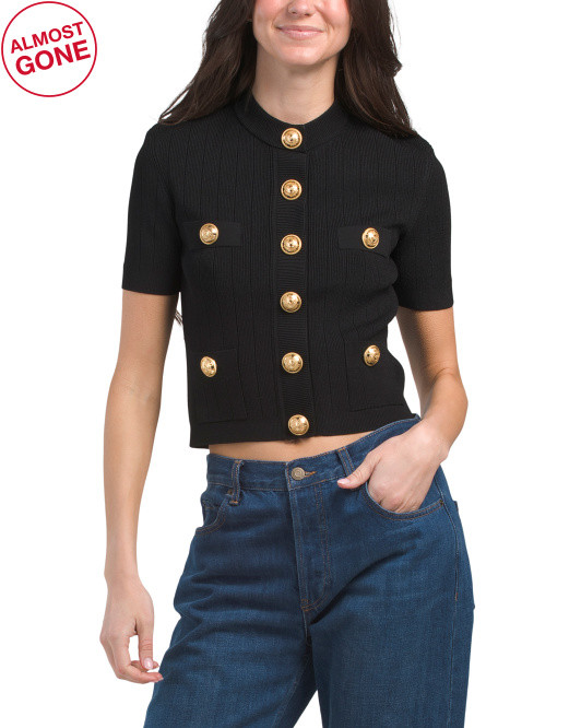 Made In Italy Knitwear Cropped Sweater | TJ Maxx