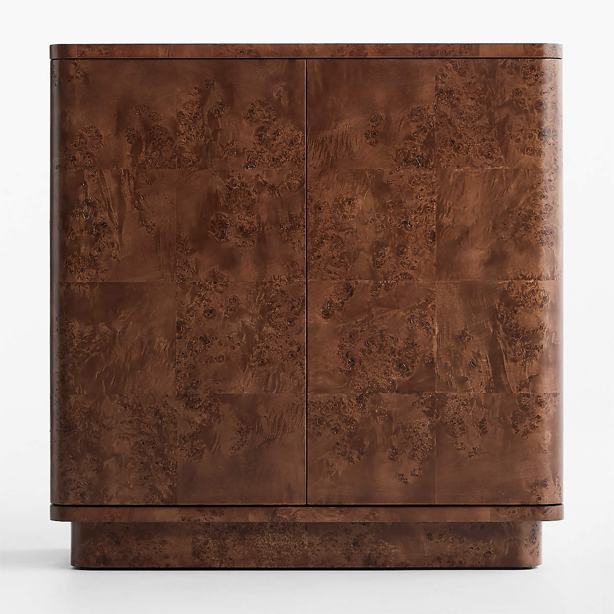 Mota 38" Dark Burl Wood Bar Cabinet + Reviews | Crate & Barrel | Crate & Barrel