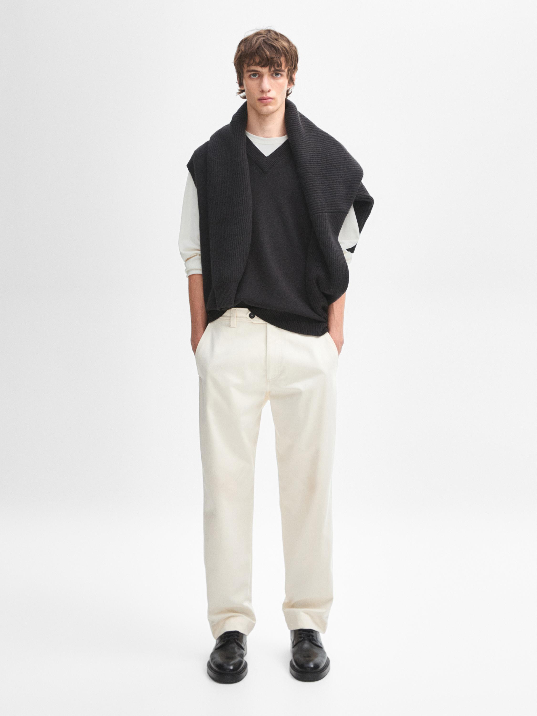 100% cashmere knitted vest | Massimo Dutti US