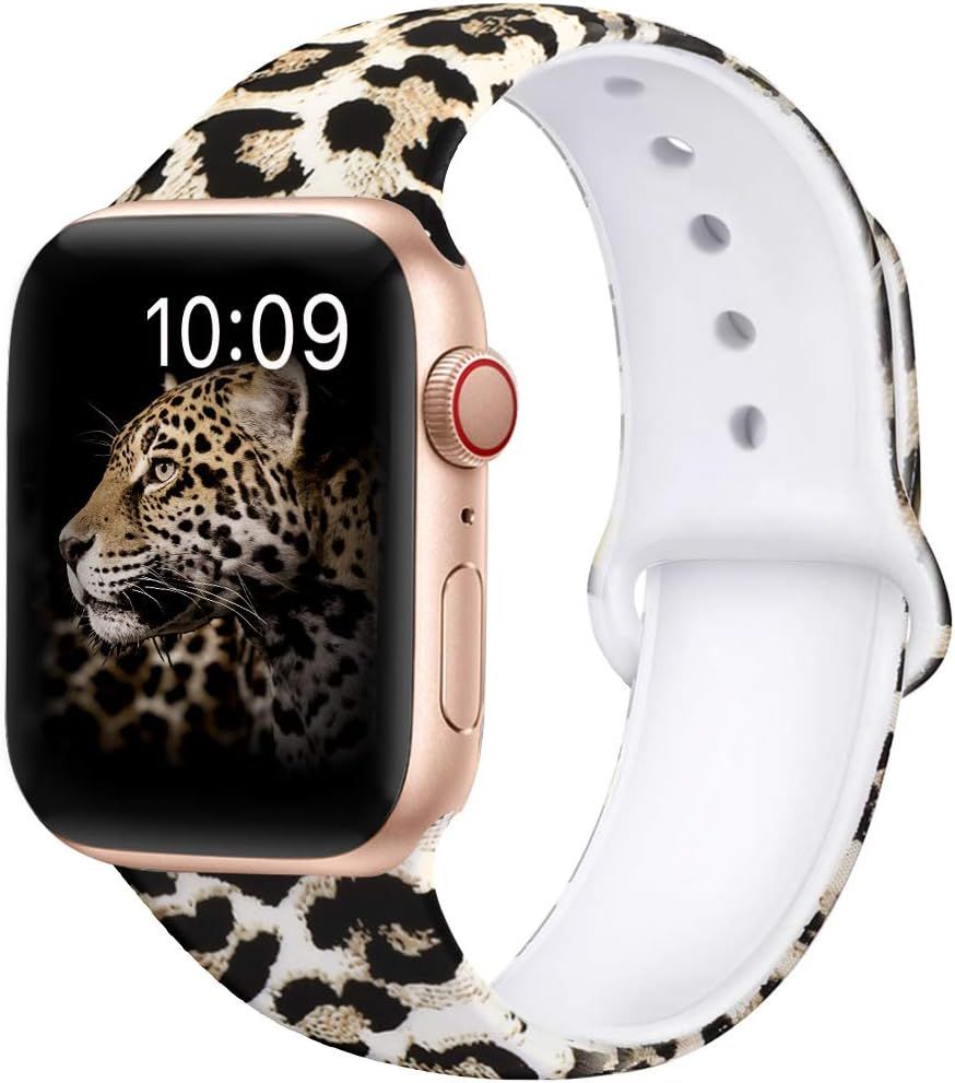 OriBear Compatible with Apple Watch Band 40mm 38mm Elegant Floral Bands for Women Soft Silicone S... | Amazon (US)