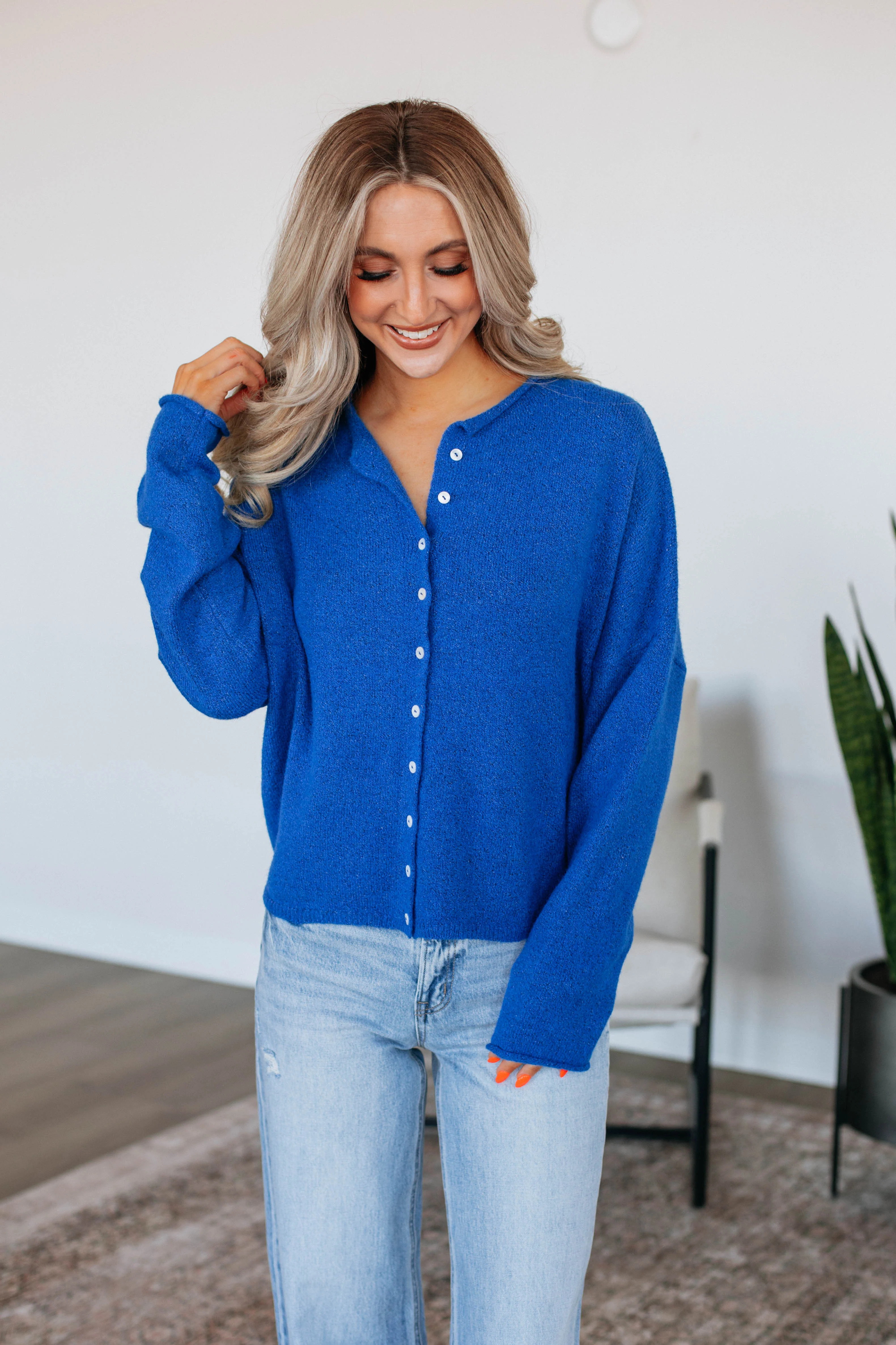 Brooke Cardigan - Cobalt | Wild Oak Boutique