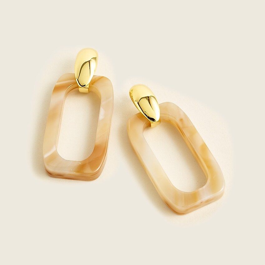Made-in-Italy acetate rectangle earrings | J.Crew US
