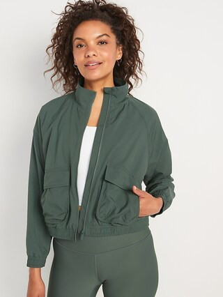 Loose StretchTech Zip-Front Jacket for Women | Old Navy (US)