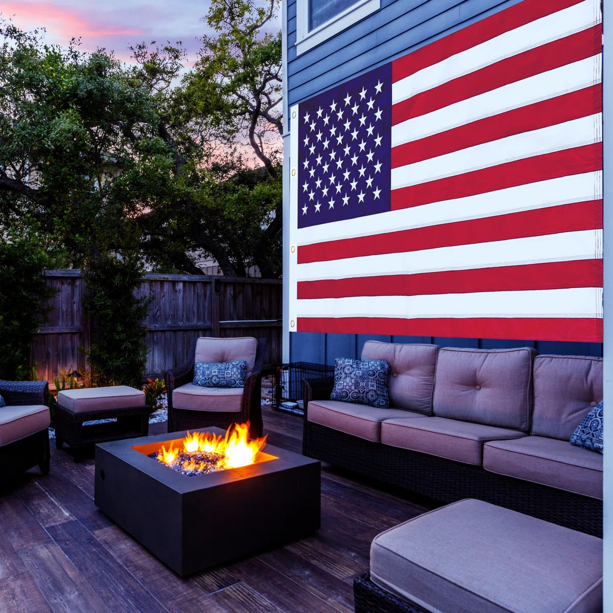 USA Nylon Home & Public Display Flag with Embroidered Stars Mobin | Wayfair North America