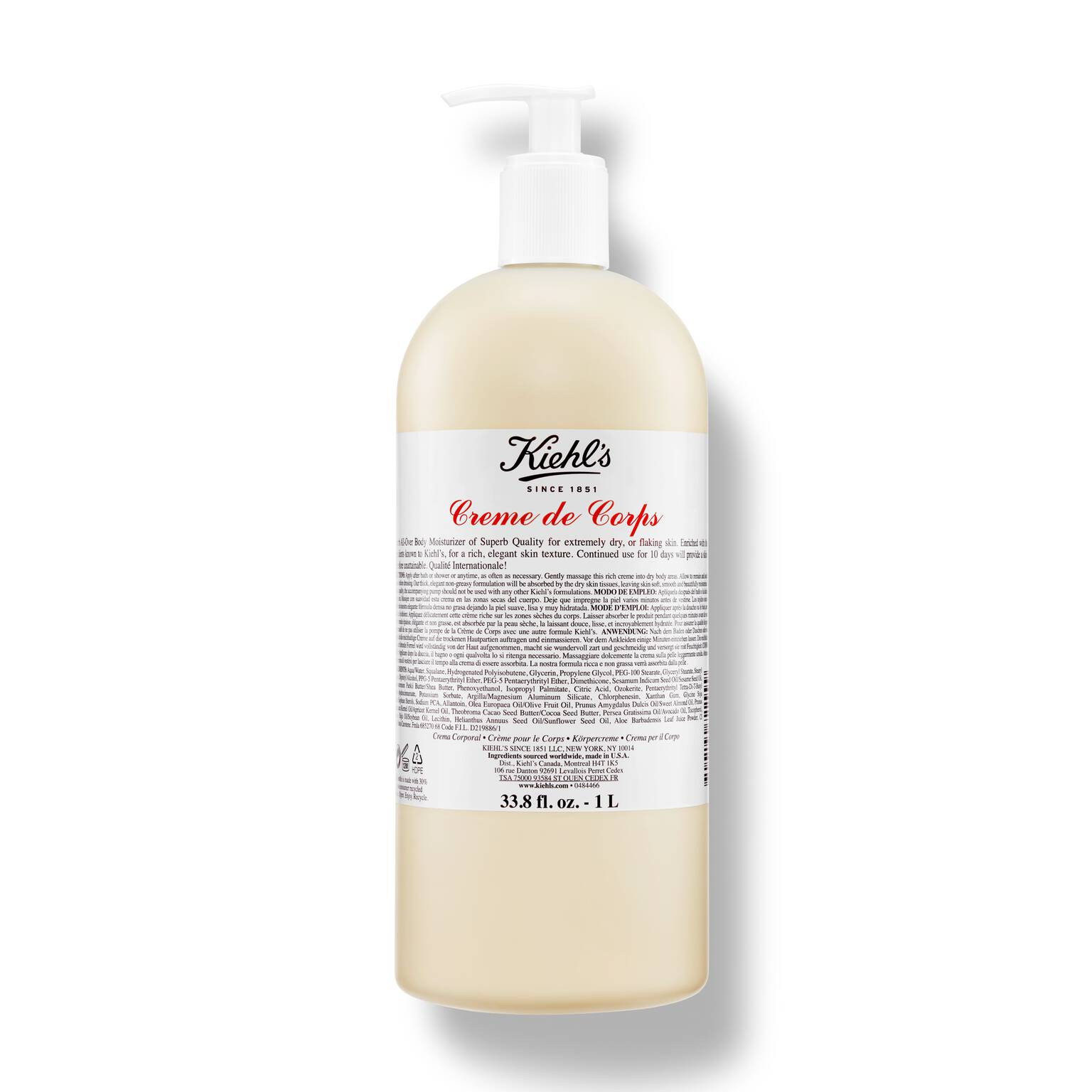 Creme de Corps | Refillable Lotion with Cocoa Butter | Kiehl’s | Kiehl's