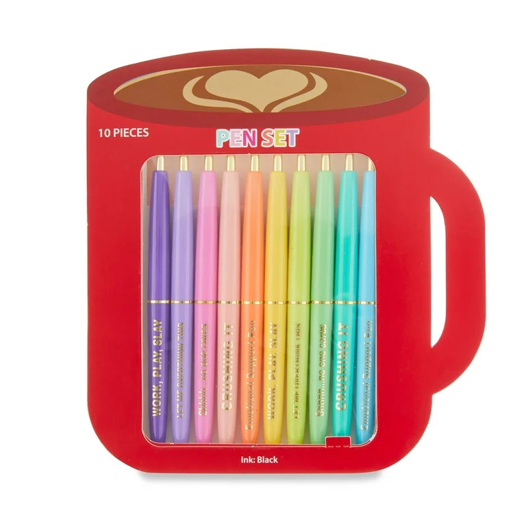 Valentine's Day Quote Pen Set, 10 Pieces, by Way To Celebrate | Walmart (US)