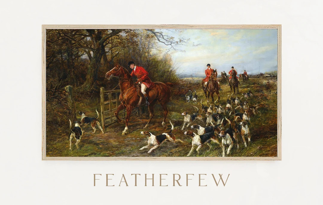 FOX HUNT Equestrian Art for Samsung Frame Tv, Tv Wallpaper, Digital Download, 4K Smart Tv, Vintag... | Etsy (US)