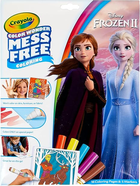 Crayola Frozen Color Wonder Coloring Set, 18 Mess Free Frozen Coloring Pages for Toddlers, Frozen... | Amazon (US)