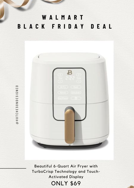 ONLY $69 for this Beautiful 6-Quart Air Fryer with TurboCrisp Technology and Touch-Activated Display, White Icing by Drew Barrymore usually $90

#LTKGiftGuide #LTKfindsunder100 #LTKhome