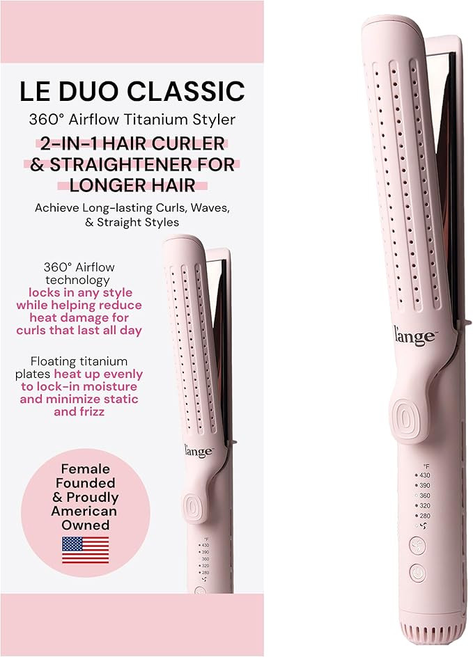 L'ANGE HAIR Le Duo Grande 360° Airflow Styler | 2-in-1 Curling Wand & Titanium Flat Iron Profess... | Amazon (US)