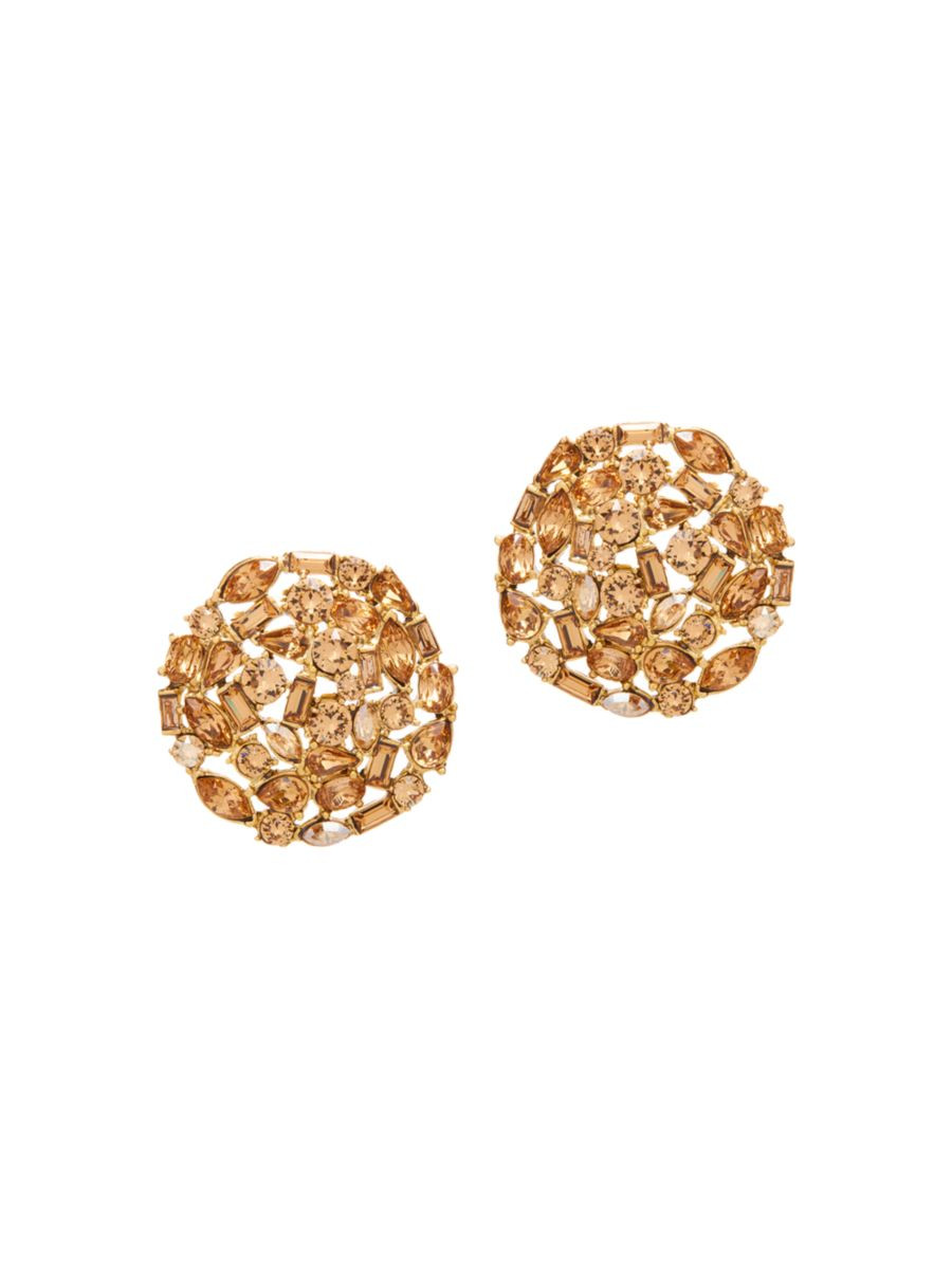 Goldtone & Glass Crystal Cluster Earrings | Saks Fifth Avenue