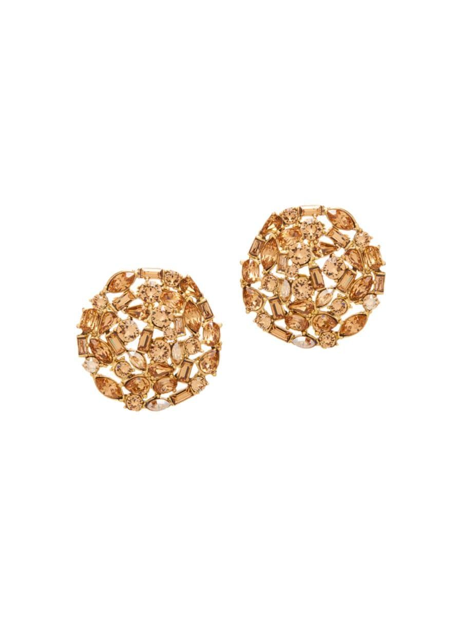 Goldtone & Glass Crystal Cluster Earrings | Saks Fifth Avenue