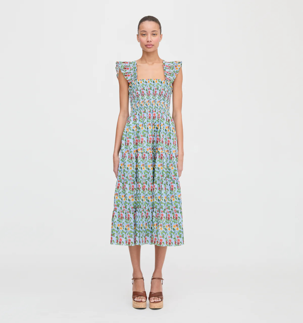 The Ellie Nap Dress - Geranium Stripe | Hill House Home US
