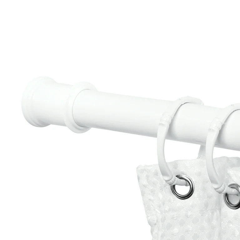 Mainstays Adjustable White Steel Shower Curtain Rod, 44" - 72" | Walmart (US)