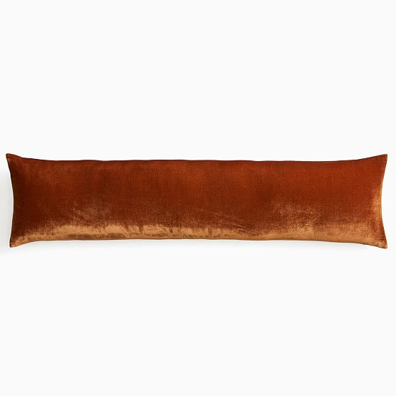 Lush Velvet Pillow Cover, 12""x46"", Copper | West Elm (US)