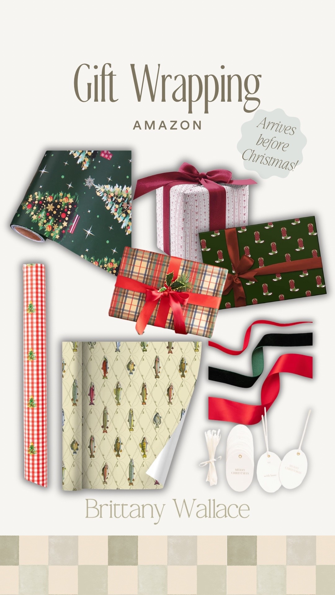 Some of my favorite gift wrapping finds that will arrive before Christmas if you order soon! gift wrapping, christmas gifts, wrapping paper, holiday wrapping, amazon finds

#LTKHoliday #LTKGiftGuide #LTKFindsUnder50