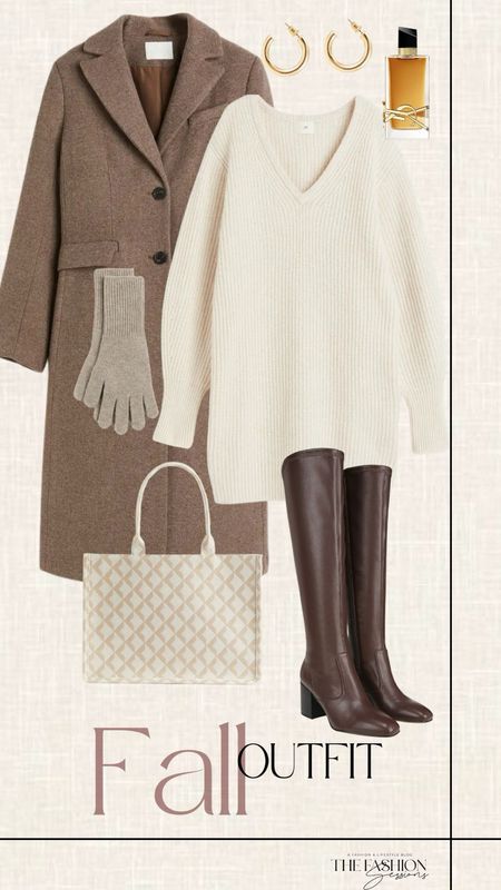 Fall Outfit | Rib-knit Dress | Trench Coat | Knee High Boots | Neutrals |

#LTKHoliday #LTKSeasonal #LTKstyletip