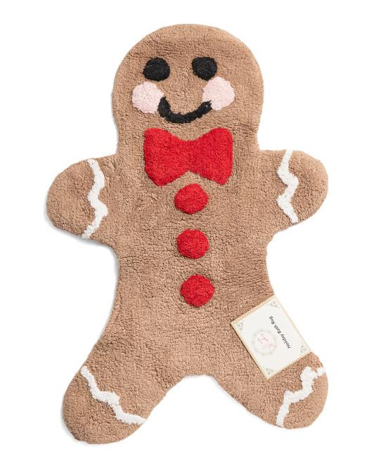 20x32 Gingerbread Cookie Figural Bath Rug | TJ Maxx