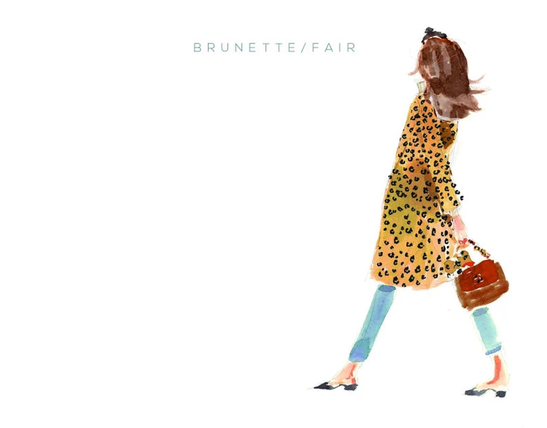 Personalized Stationery Set: Leopard Coat Headband Girl stationary Notecards, Personalized, Water... | Etsy (US)