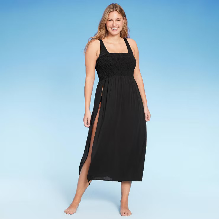 Women's Smocked High Slit Convertible Cover Up Dress - Wild Fable™ | Target